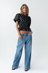 Terri Polka Dot Peplum Top