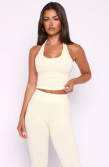 Focus On The Good Halter Top Lemon