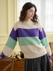 Esther Color-Blocked Ribbed Cozy Sweater