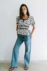 Tallie Floral Blouse in Cream