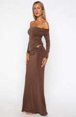 I'm Not Sorry Maxi Skirt Coffee