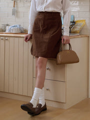 Amalia Knee-Length Corduroy Skirt