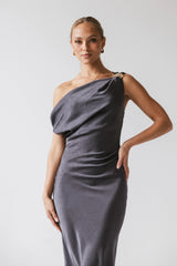 Malik Midi Dress in Navy