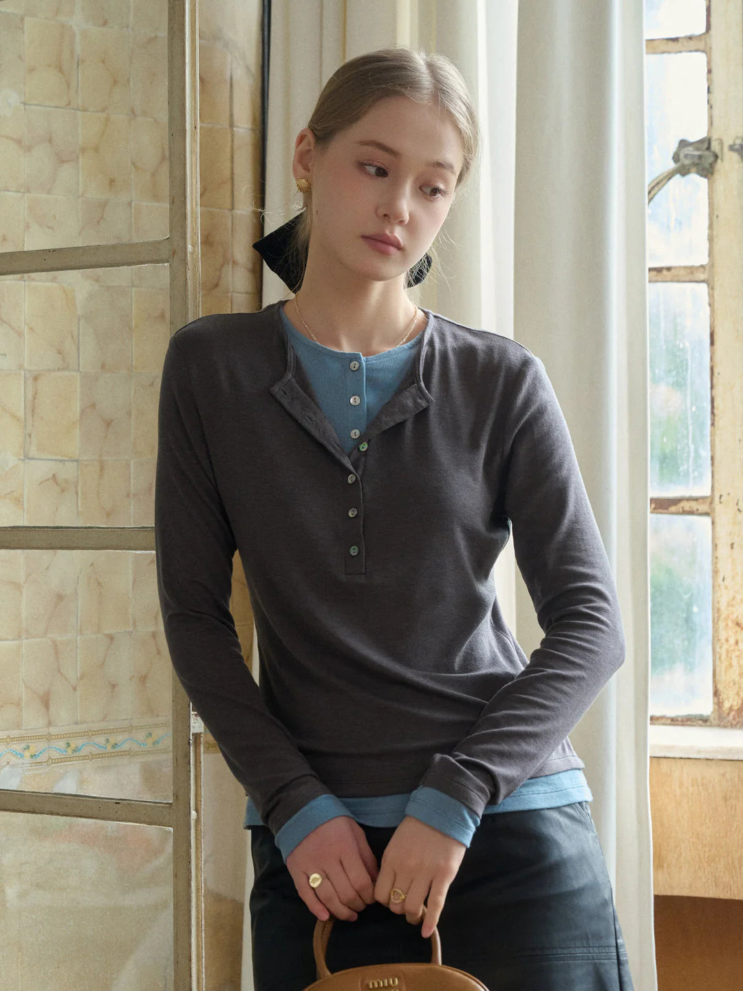 Anaya Round Neck Skin-Friendly Lyocell Merino Top