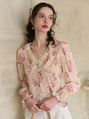 Laurel V-Neck Floral Blouse