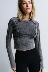 Louise Fitted Top in Black