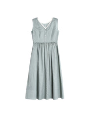 Irene Round Neck Waist Sleeveless Dress
