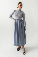 Zeda Midi Dress in Blue