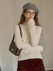 Abby Mock Neck Ribbed Sweater