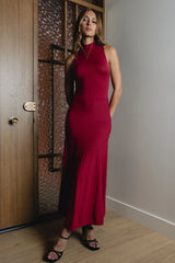Liz Mock Neck Maxi Dress