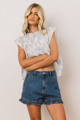 Leia Blouse in Blue