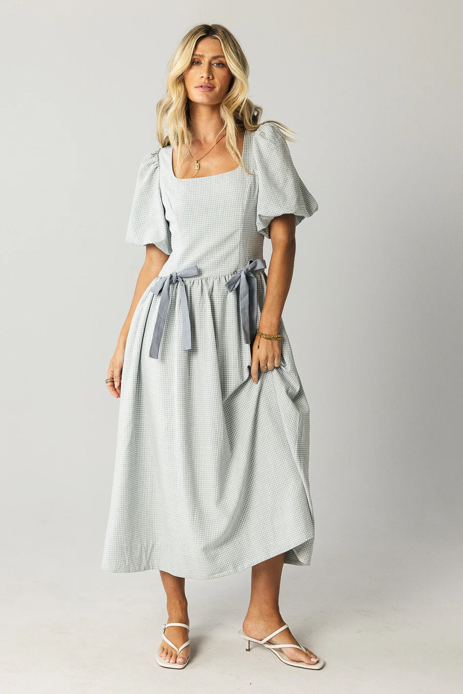 Elyse Gingham Maxi Dress