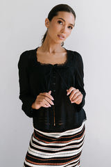 Taylor Sheer Blouse in Black
