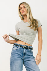 Joey Basic Top in Heather Grey