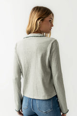 Jazmine Contrast Top in Grey