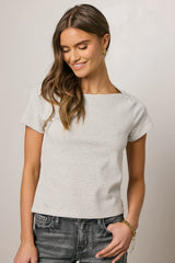 Favor Striped Tee in Grey