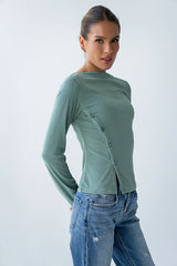 Ariya Asymmetrical Top in Green