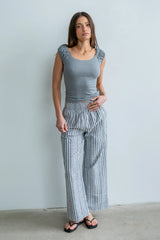 Ace Ribbed Top in Heather Grey
