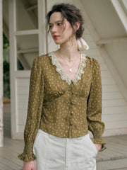 Laurel V-Neck Floral Blouse