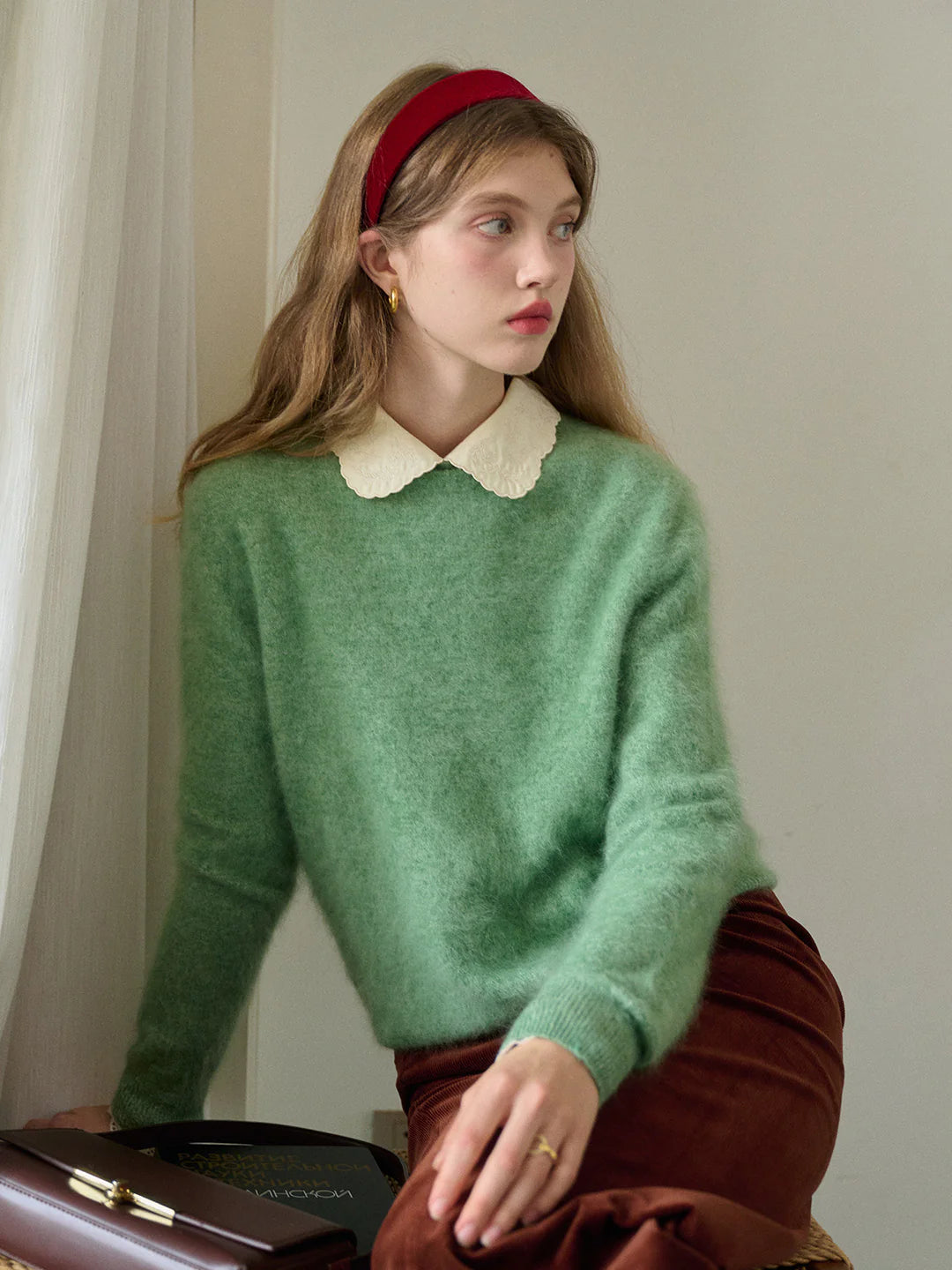 Izabella Round Neck Wool Sweater