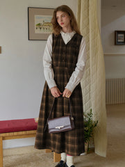 Kinley V-Neck Plaid Dress