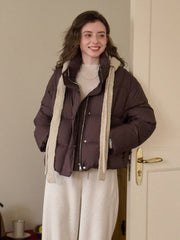 Maisy Stand Collar Short Down Jacket