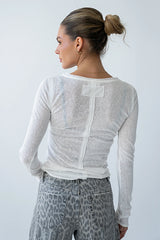 Mason Sheer Top in White