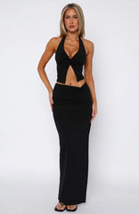 Made You Look Maxi Skirt Black