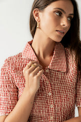 Connie Gingham Blouse in Red