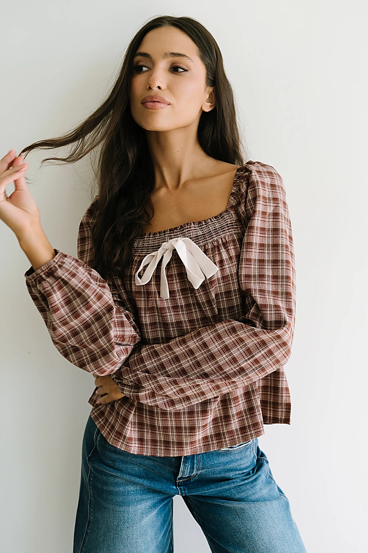 Jemma Plaid Blouse
