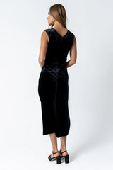 Kalani Velvet Maxi Dress in Black