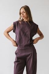 Benji Muscle Tee in Plum