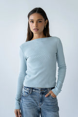 Becca Boatneck Top in Blue
