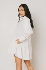Juliet Collared Mini Dress in White