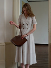 Catalina V-Neck French Stripes Dress