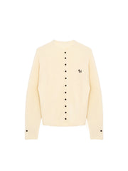 Araceli Round Neck 100% Wool Cardigan