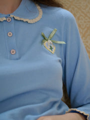 Phoebe Customized Contrast Color Collared Pullover Sweater