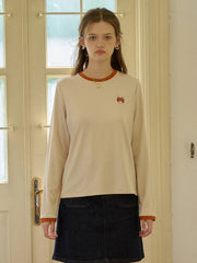 Natalie Custom Knit Color-Block Round Neck T-Shirt