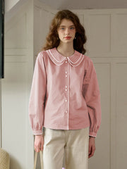 Courtney Round Neck Cotton Blouse