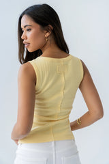 Apollo Knit Tank Top in Yellow