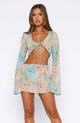 Aura Wave Mini Skirt Seaside Mottle