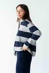 Kaysen Striped Top in Navy