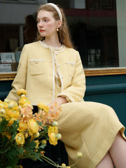 Charlotte Exquisite Color-Blocked Tweed Jacket