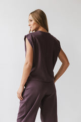 Benji Muscle Tee in Plum