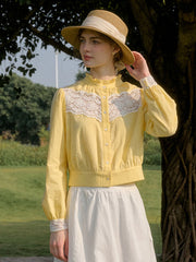 Zahara Stand Collar 100% Cotton Blouse