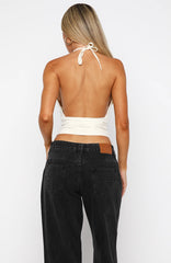 Always Thinking Halter Top Cream