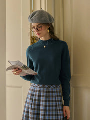 Kamari Mock Neck 100% Wool Slim Fit Knit Sweater