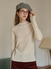 Abby Mock Neck Ribbed Sweater