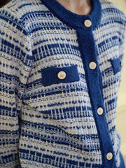 Oakley Crew Neck Contrast Sweater Cardigan