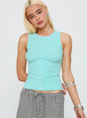 Total Angel Button Up Top Blue